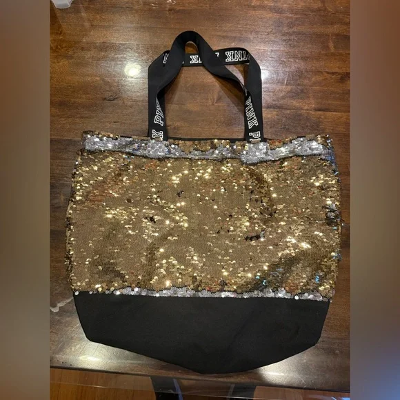 PINK Victorias Secret Sequin Tote - Picture 2 of 7